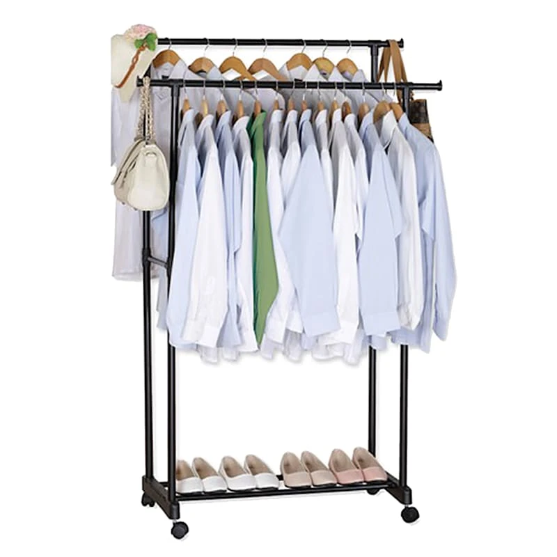 2-Bar Wheeled Garment Rack 1 2-Bar Wheeled Garment Rack