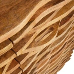 2-Door Wave Wood Carved Cabinet -Furniture Store 2 door wave wood carved cabinet 3