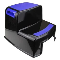 2-Fold Black & Blue Step Stool