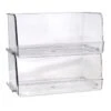 2-Piece Clear Stackable Storage Bin, Small
