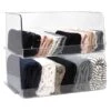2-Piece Clear Stackable Storage Bins, Large