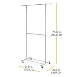 2-Rod Extendable Garment Rack -Furniture Store 2 rod extendable garment rack 4