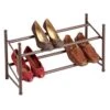 2-Tier Standing Shoe Rack, Bronze