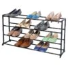20-Pair Standing Shoe Rack, Bronze