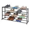 20-Pair Standing Shoe Rack, Gunmetal
