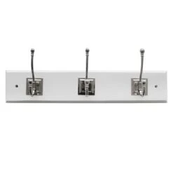 3-Hook Square Wall Hanger, White