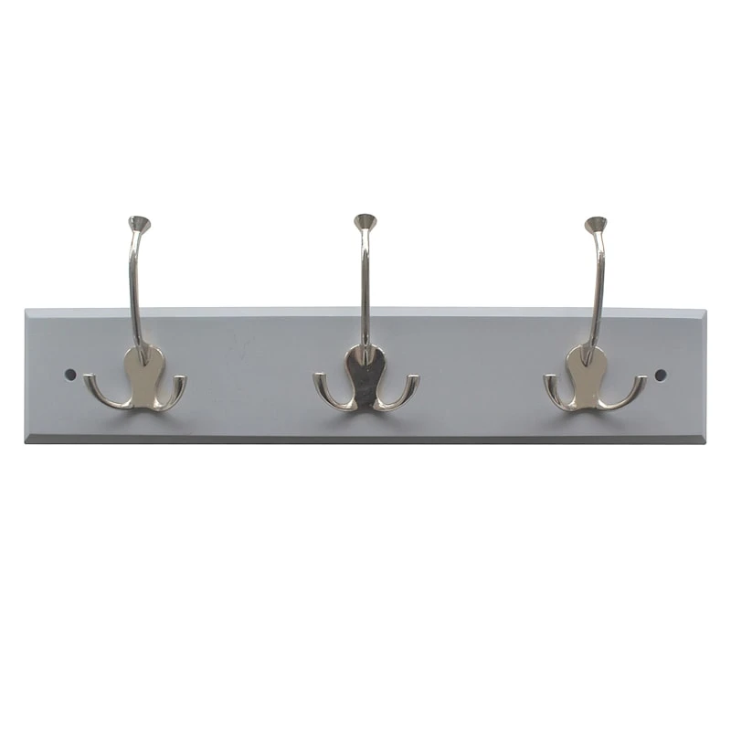 3-Hook Triple Wall Hanger, Grey 1 3-Hook Triple Wall Hanger, Grey