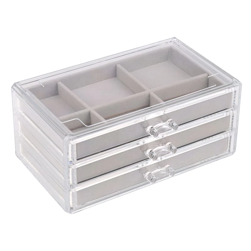 3-Tier Acrylic Drawer Jewelry Organizer 1 3-Tier Acrylic Drawer Jewelry Organizer