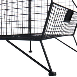 3-Tier Black Metal Mesh Shelf -Furniture Store 3 tier black metal mesh shelf 3