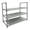3-Tier Multi-Use Stackable Shoe Rack, Grey