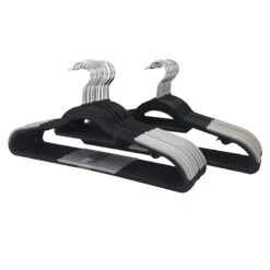30-Piece Non-Slip Suit Hanger, Black -Furniture Store 30 piece non slip suit hanger black 1