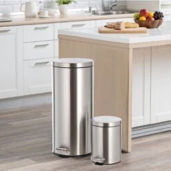 30l Stainless Steel Trash Can With Bonus 5l Trash Bin -Furniture Store 30l stainless steel trash can with bonus 5l trash bin 4
