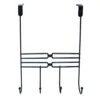 4-Hook Beauty Over The Door Hanger, Metro Black