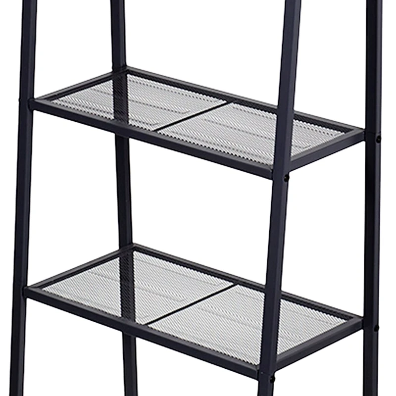 4-Tier Metal Rack, Grey 3 4-Tier Metal Rack, Grey - Image 3