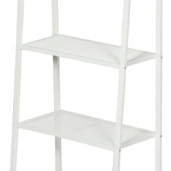 4-Tier Metal Rack, White 5 4-Tier Metal Rack, White -Furniture Store 4 tier metal rack white 2