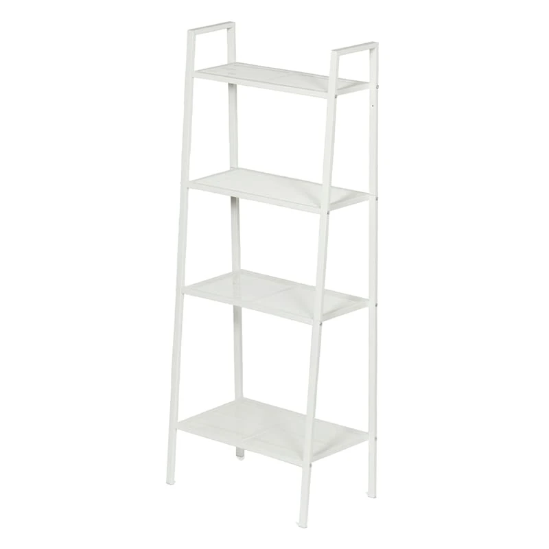 4-Tier Metal Rack, White 1 4-Tier Metal Rack, White