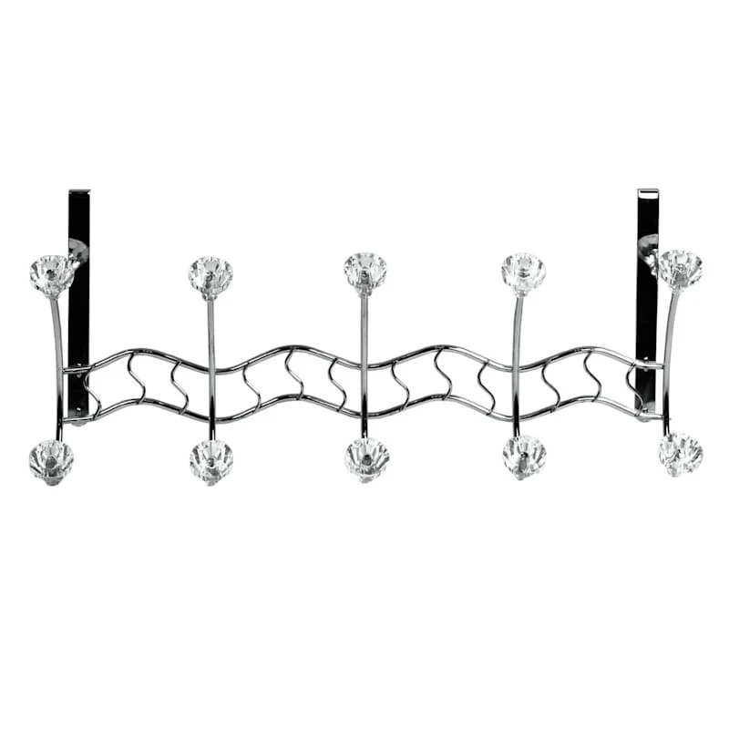 5-Hook Over The Door Hanger, Grey 1 5-Hook Over The Door Hanger, Grey