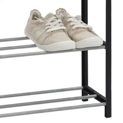 5-Tier Metal Shoe Rack, Black -Furniture Store 5 tier metal shoe rack black 2