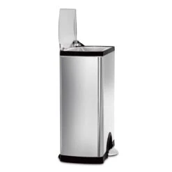 50 Liter (13.2 Gal) Classic Rectangular Step Trash Can Brushed Stainless Steel -Furniture Store 50 liter 13.2 gal classic rectangular step trash can brushed stainless steel 2