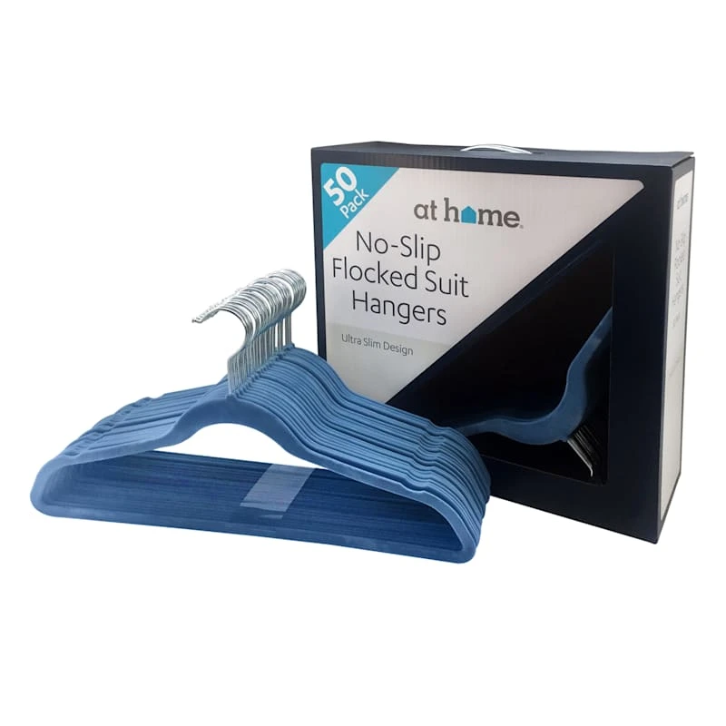 50-Pack Velvet Suit Hangers, Allure Blue 6 50-Pack Velvet Suit Hangers, Allure Blue - Image 6