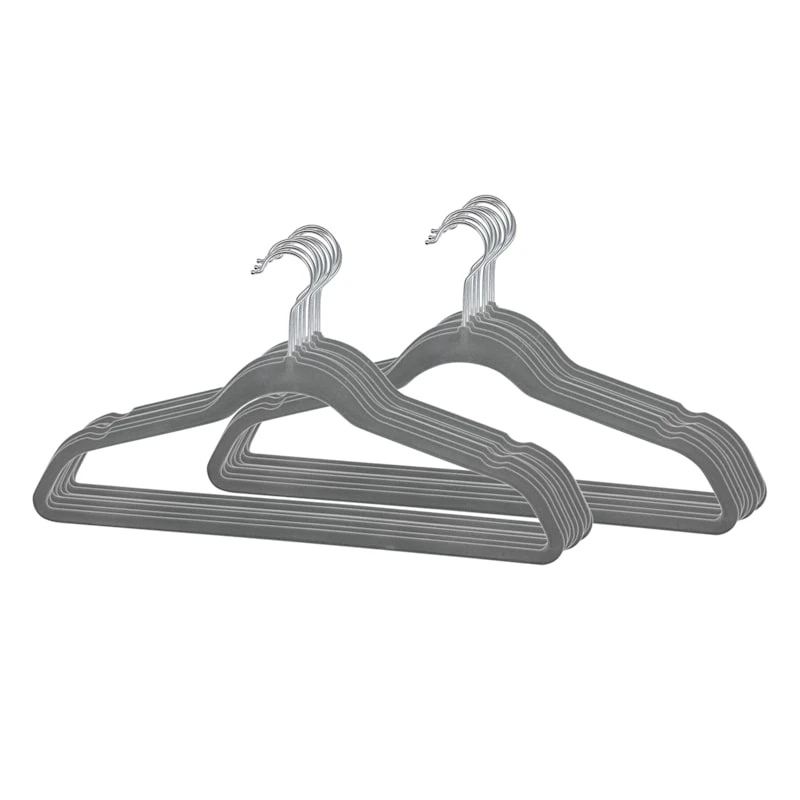 50-Pack Velvet Suit Hangers, Grey 2 50-Pack Velvet Suit Hangers, Grey - Image 2