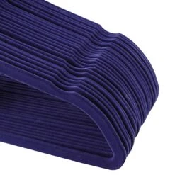 50-Pack Velvet Suit Hangers, Navy Blue -Furniture Store 50 pack velvet suit hangers navy blue 2