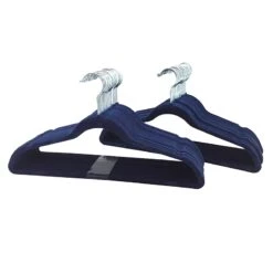 50-Pack Velvet Suit Hangers, Navy Blue -Furniture Store 50 pack velvet suit hangers navy blue 5