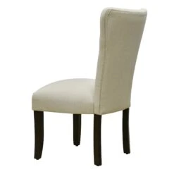 9-Button Natural Parson Dining Chair -Furniture Store 9 button natural parson dining chair 2