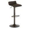 Ale Adjustable Faux Leather Barstool, Bronze