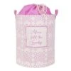 Alexa Fold The Laundry Collapsible Laundry Hamper With Drawstring Liner, Pink