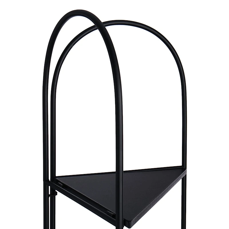 Alice Folding Corner Shelf, Black 5 Alice Folding Corner Shelf, Black - Image 5