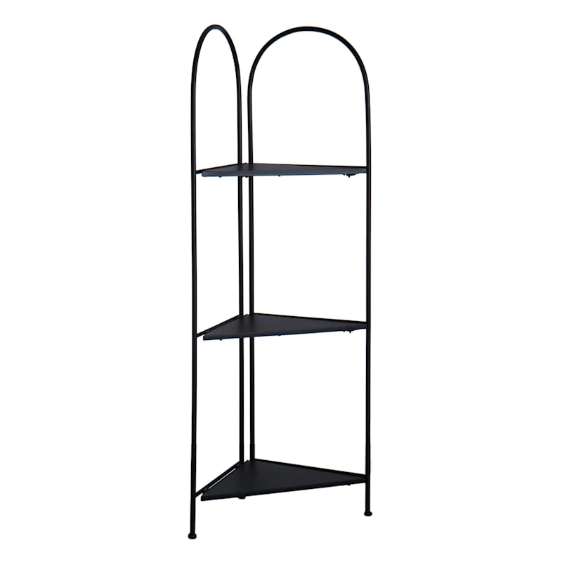 Alice Folding Corner Shelf, Black 1 Alice Folding Corner Shelf, Black