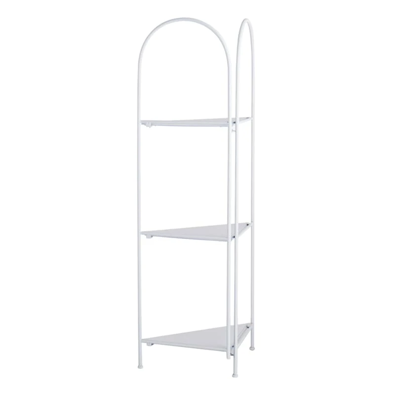 Alice Folding Corner Shelf, White 2 Alice Folding Corner Shelf, White - Image 2