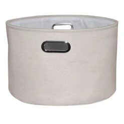 Almond Round Fabric StorageBasket, Medium