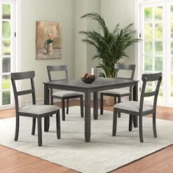Anderson 5-Piece Dining Set, Grey 17 Anderson 5-Piece Dining Set, Grey -Furniture Store anderson 5 piece dining set grey 8