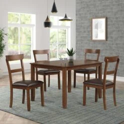 Anderson 5-Piece Dining Set, Walnut -Furniture Store anderson 5 piece dining set walnut 8