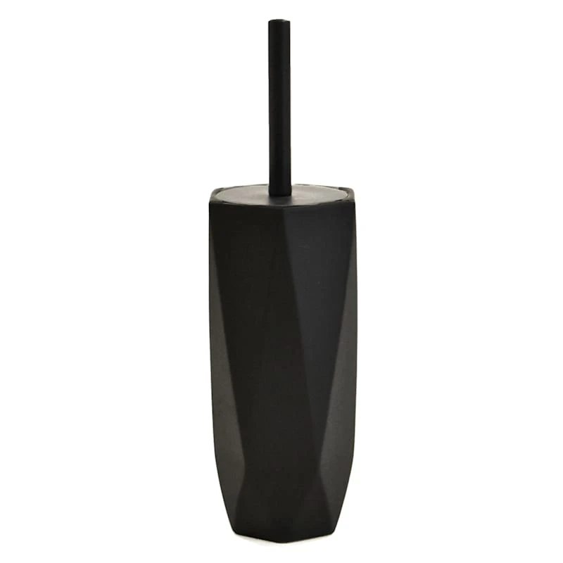 Belle Ceramic Toilet Bowl Brush, Matte Black & Chrome 1 Belle Ceramic Toilet Bowl Brush, Matte Black & Chrome