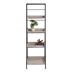 Black Metal Folding Rack With Wood Tray Layer -Furniture Store black metal folding rack with wood tray layer 5