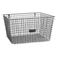 Black Metal Wire Wall Basket, Medium