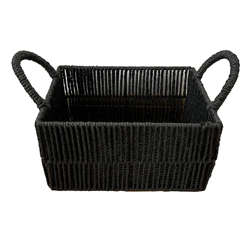 Black Paper Storage Basket, Medium 1 Black Paper Storage Basket, Medium