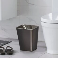 Black Stainless Steel Open Top Bin, 11.7l -Furniture Store black stainless steel open top bin 11.7l 4