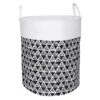 Black & White Triangle Print Laundry Hamper, Large