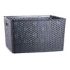 Black Y-Weave Plastic Storage Basket, Extra Large