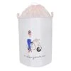 Bonjour Round Canvas Fabric Laundry Hamper