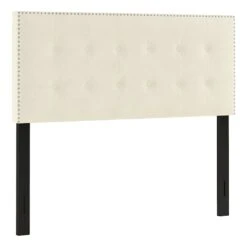 Brian Oyster Tufted Headboard, Queen