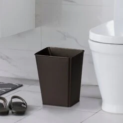 Brown Stainless Steel Open Top Bin, 11.7l -Furniture Store brown stainless steel open top bin 11.7l 4