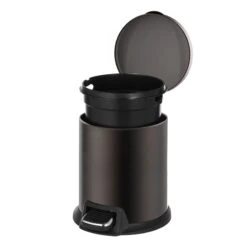 Brown Stainless Steel Round Pedal Bin, 5l 11 Brown Stainless Steel Round Pedal Bin, 5l -Furniture Store brown stainless steel round pedal bin 5l 4