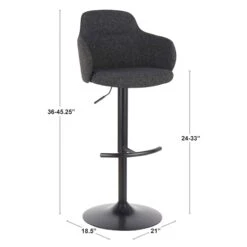 Bryce Adjustable Barstool, Dark Grey -Furniture Store bryce adjustable barstool dark grey 7