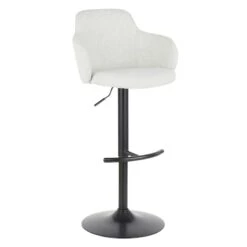 Bryce Adjustable Barstool, Light Grey