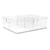 Clear Storage Bin With Divider, Extra Large